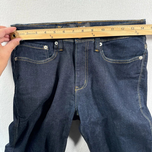 Du/Er Straight Leg L2X Slim Fit Jeans Mens Size 29X30 Dark Blue Mid Rise - Picture 8 of 13